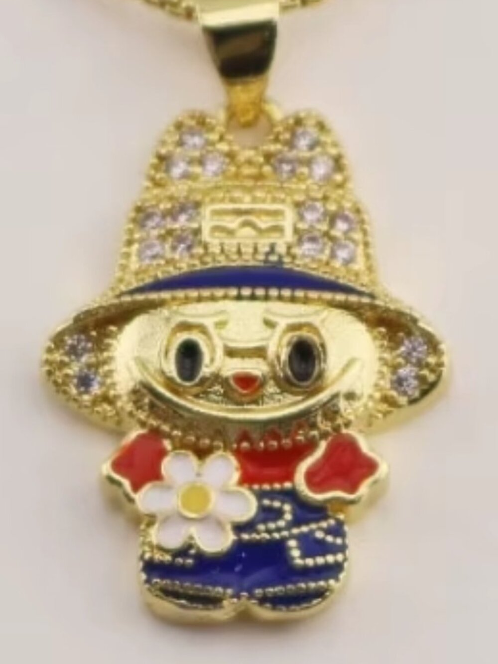 18K Gold Plated Labubu Necklace